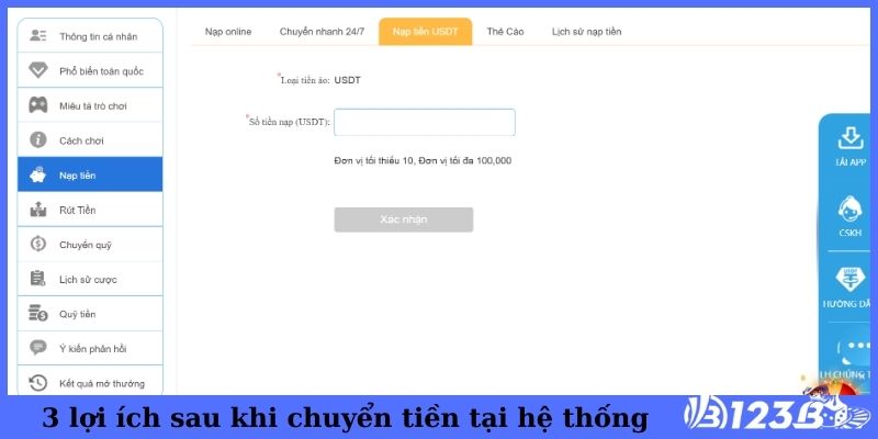 3 lợi ích sau khi chuyển tiền tại hệ thống