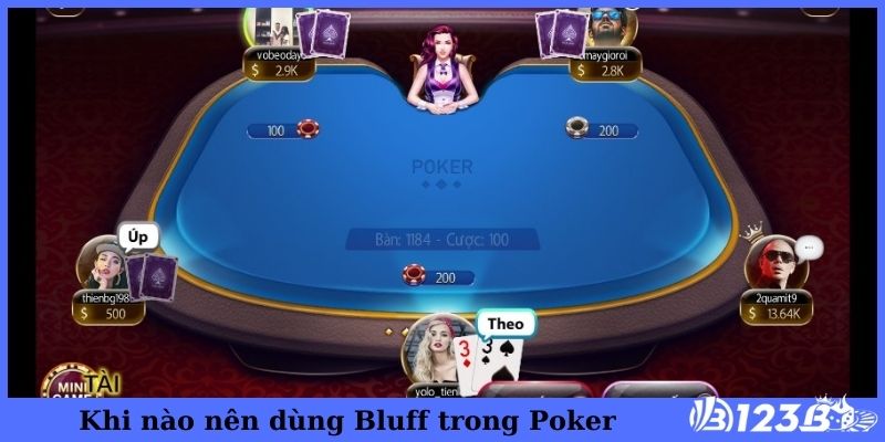 Khi nào nên dùng chiến thuật Bluff trong Poker