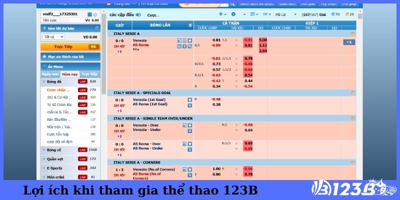 Lợi ích khi tham gia thể thao 123B